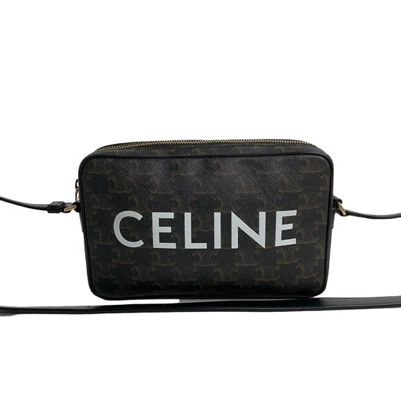 CELINE Black Leather Shoulder Bag - Picture 1 of 9